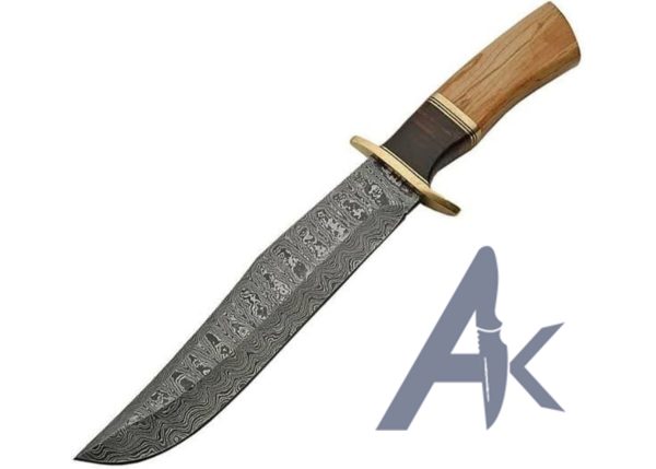 OUTDOOR DAMASCUS BOWIE KNIFE